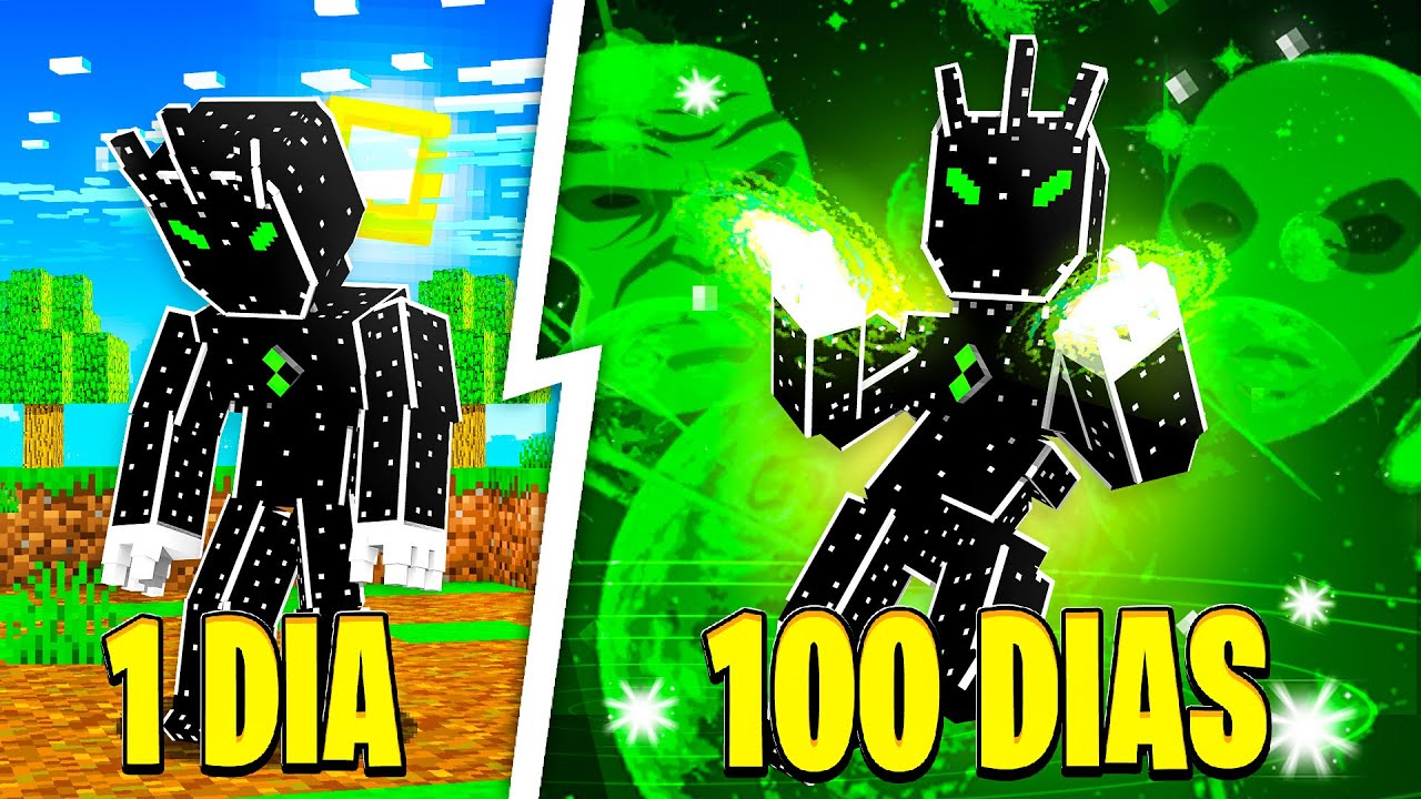 100 DIAS COMO ALIEN-X NO MINECRAFT ! ✭ Guihh ✭