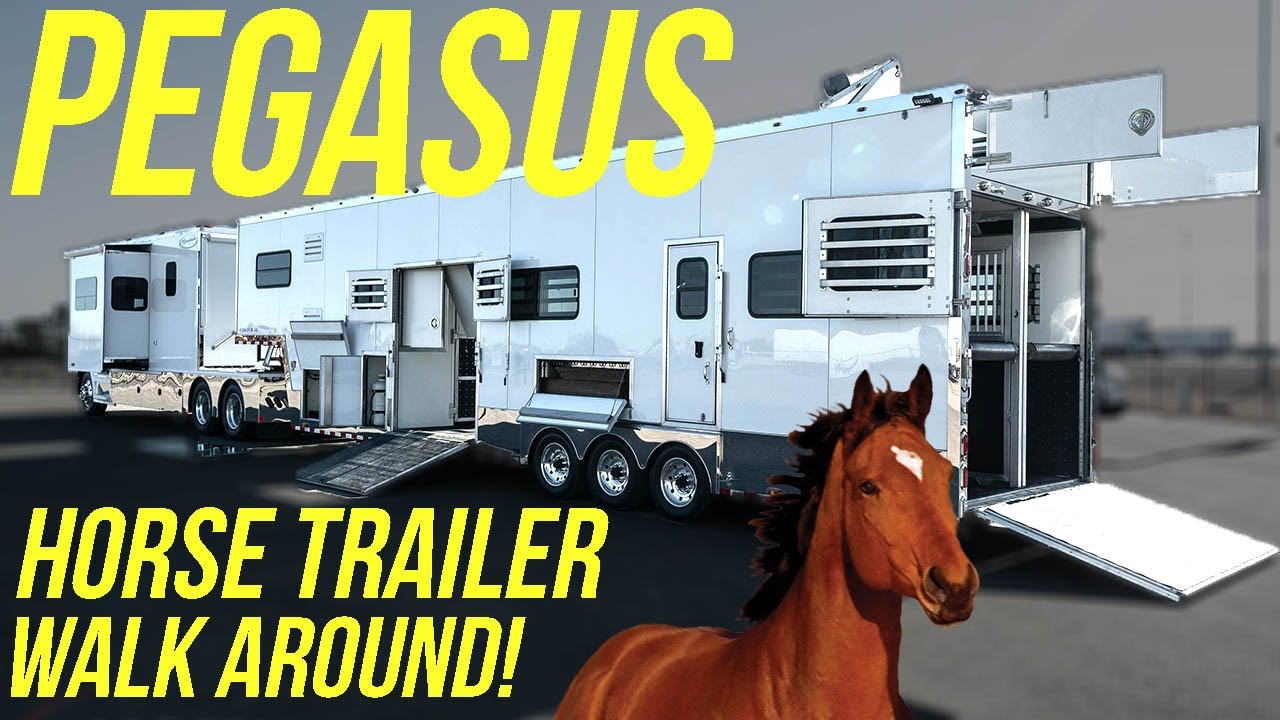 WALK AROUND THE ULTIMATE HORSE TRAILER. 2018 PEGASUS 43LQ CUSTOM. For sale at Sport Truck RV in AZ.
