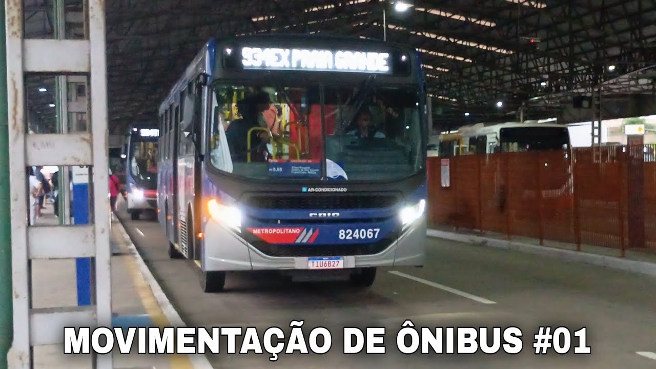 Terminal Tude Bastos (Praia Grande - SP) - Movimentação de ônibus #01