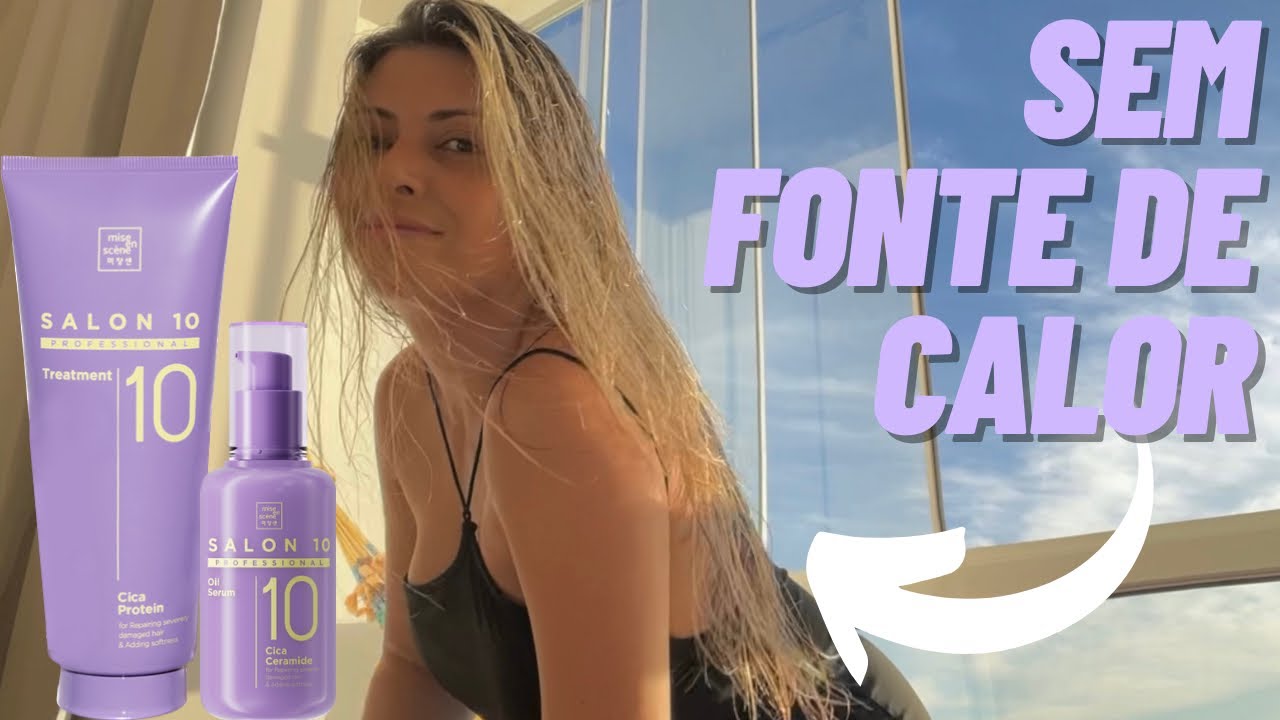 Resenha SALON 10 CICA MISE EN SCÈNE 💜 máscara e Oil Serum sem fonte de calor | cabelo fino e loiro