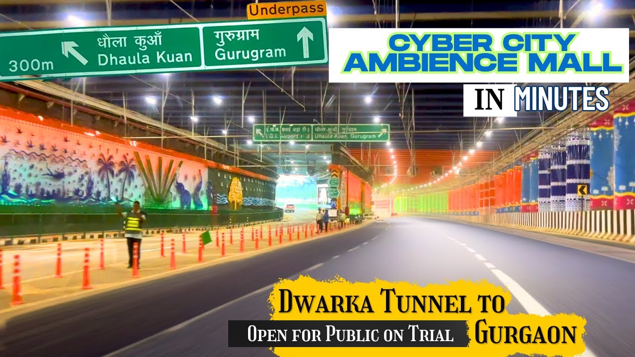 Dwarka Expressway Tunnel Trial Open | Reach Cybercity in Minutes via Gurgaon Underpass!