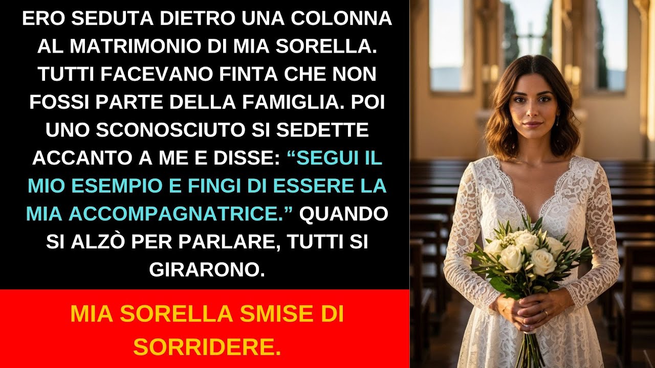 Mia sorella mi fece sedere dietro una colonna — finché uno sconosciuto mi prese la mano tremante.