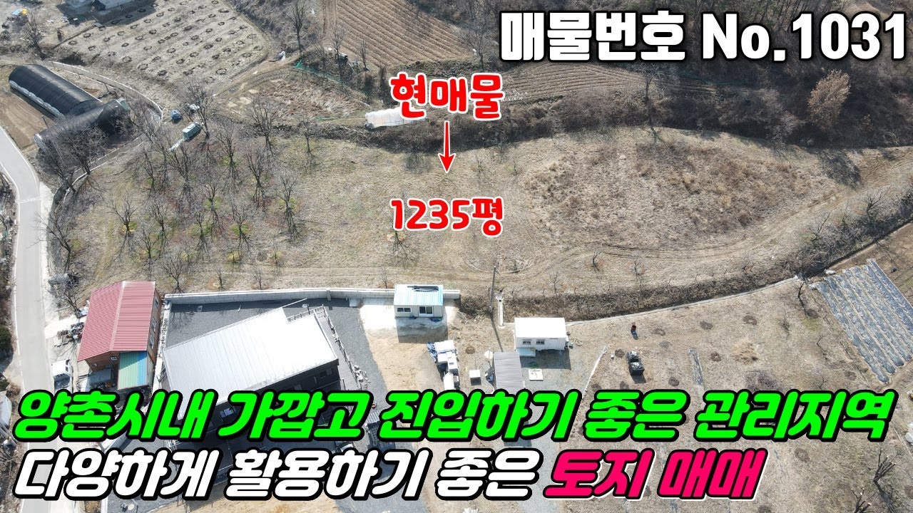 No.1031 양촌시내 양촌IC 인근 접근성 좋고 2차선도로 인접해 주택 건축하기 좋은 생산관리지역 논산시 양촌면 반암리 #논산토지매매 #양촌리토지매매 #반암리토지매매 #부동산