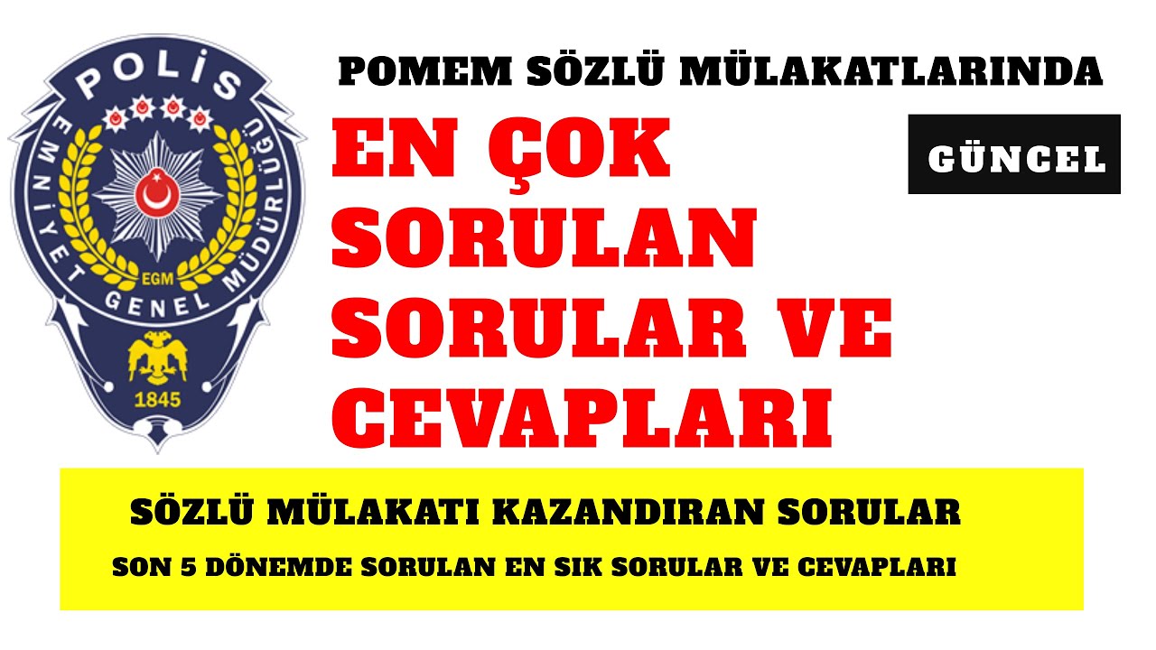 SÖZLÜ MÜLAKAT KAZANDIRAN SORULAR ve CEVAPLARI #POMEM #PAEM #EGMBEKÇİ #JANDARMABEKÇİ #MUVAZZAFSUBAY