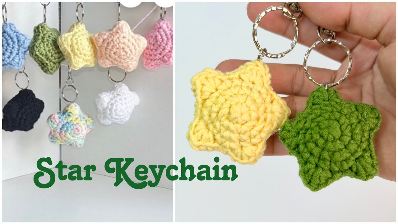 #123 Crochet Star Keychain ⭐️| Móc Móc Khoá Ngôi Sao | Dương Liễu Handmade