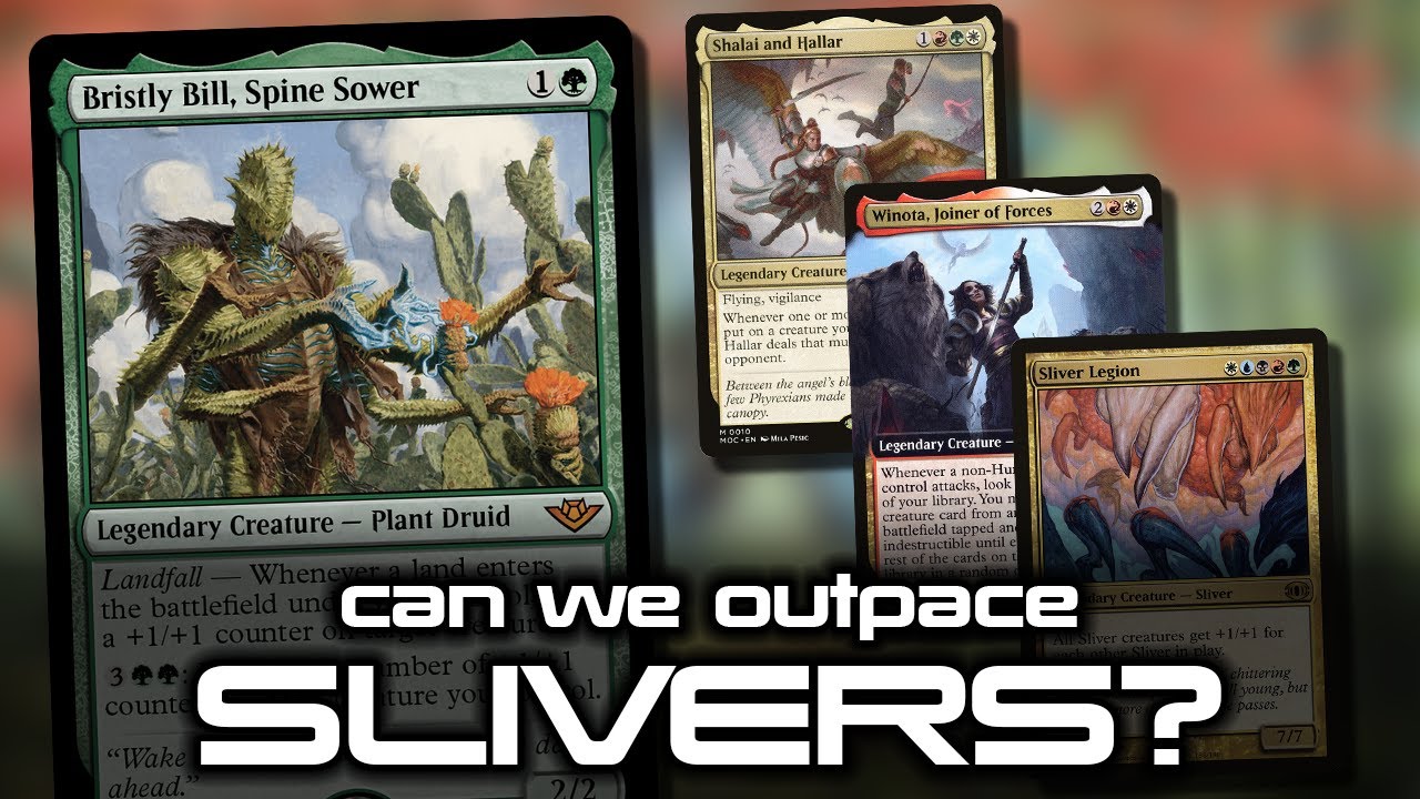 Magic Online EDH Gameplay | Bristly Bill vs Shalai & Hallar vs Winota vs Sliver Legion