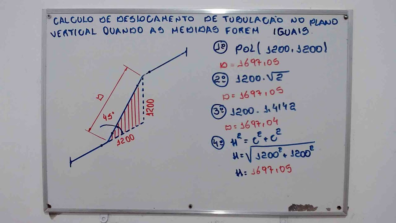 Aula_06- Cálculo de deslocamento de tubulações quando as medidas forem iguais.