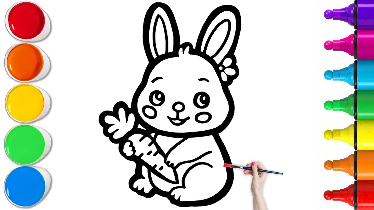 🐰 Как нарисовать милого кролика | Простой пошаговый урок