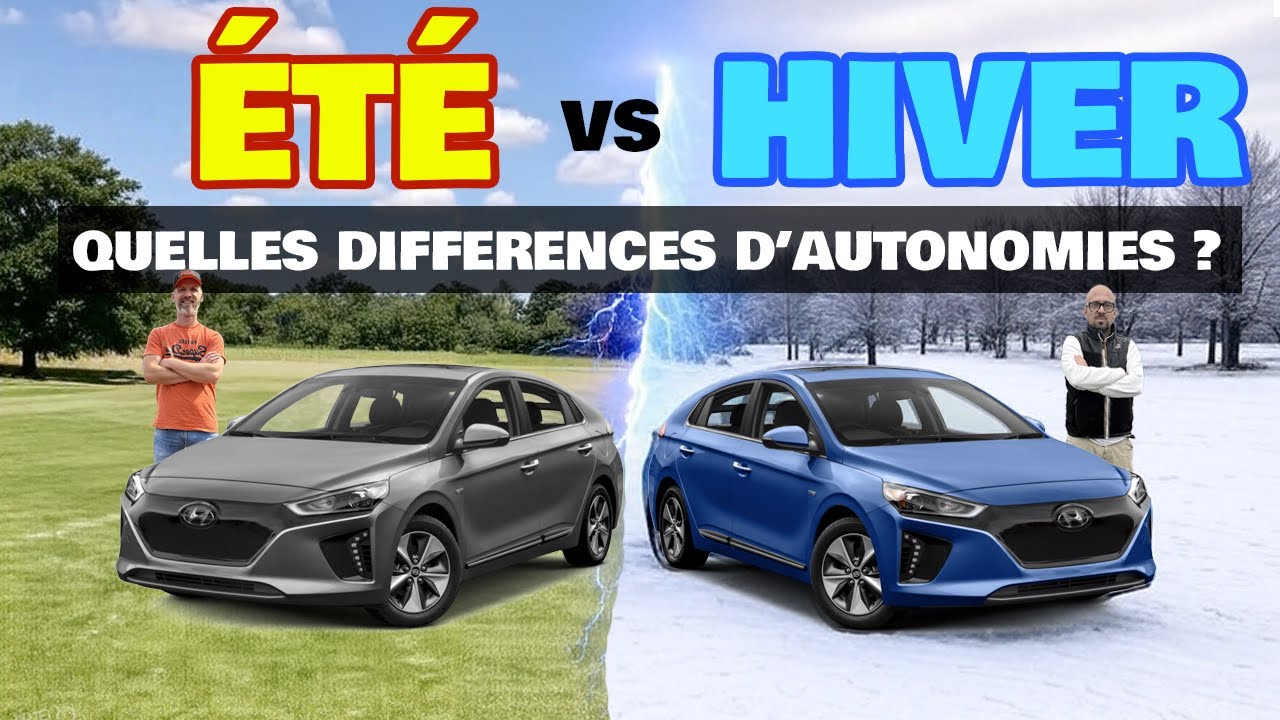 ÉTÉ vs HIVER en voiture électrique : quelle différence de CONSOS et d'AUTONOMIE ?