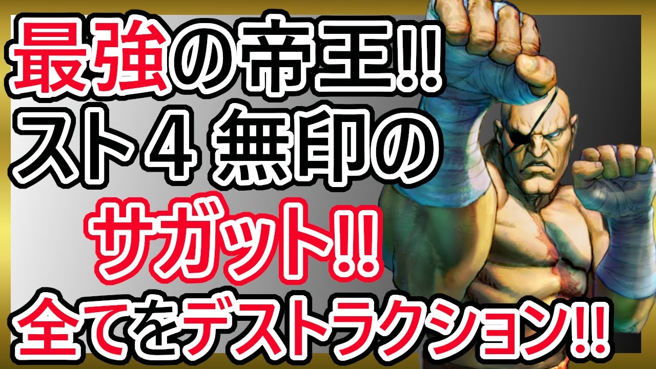 【格ゲーキャラ紹介】スト４無印のサガットを解説!!【ストリートファイターIV】