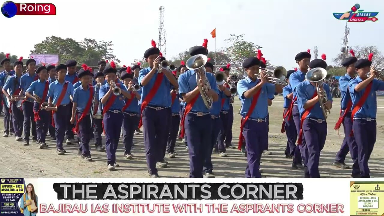 Parade on 77th Republic Day at Roing General Ground.