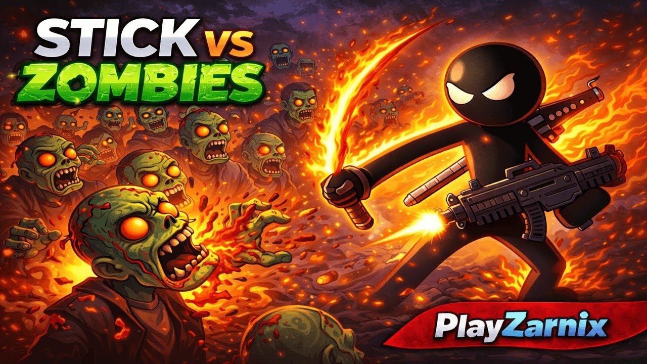 Stick vs Zombies Gameplay | Stickman Survival Action | PlayZarnix