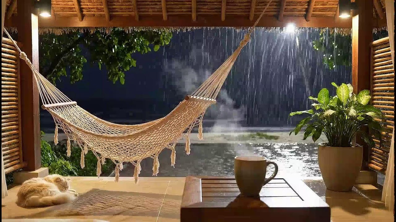 🌧️ HEAVY Tropical Rain on Metal Roof for Deep Sleep & Study Focus 