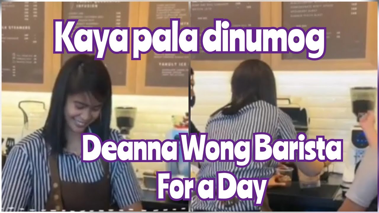 Deanna Wong Barista for a day. Kaya pala dinumog #deannawong #deavy #cmft #chocomuchoflyingtitans