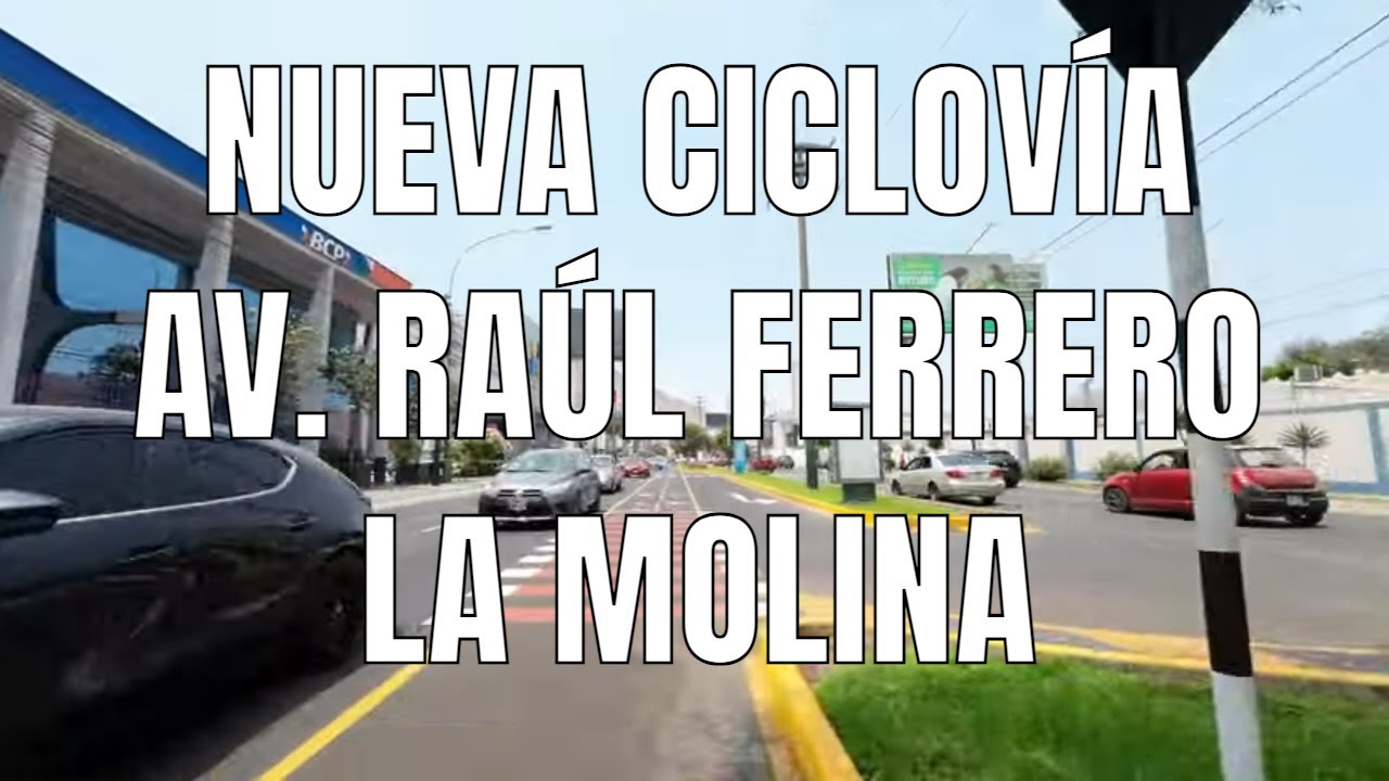 Nueva ciclovía de la muerte en Av. Raúl Ferrero (La Molina, Lima - Perú)