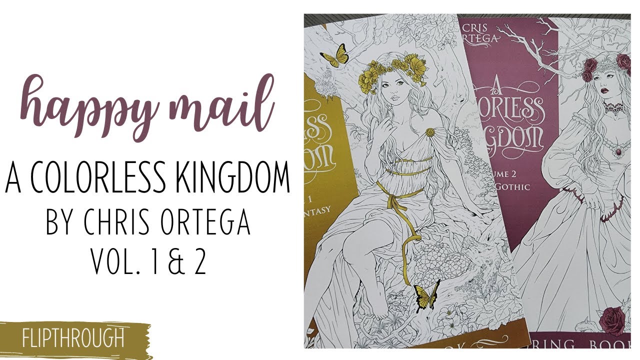 Check Out these GORGEOUS Adult Coloring Books by Chris Ortega | Happy Mail