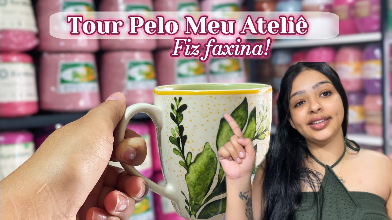 ✅ TOUR COMPLETO PELO MEU ATELIÊ DE CROCHÊ || FIZ FAXINA !😱 #vlog #croche #tour #organização 