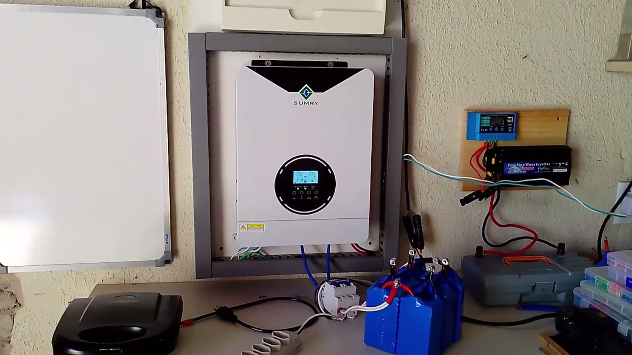 Testando o MPPT e a chave de transferência do Sumry 12v/24v