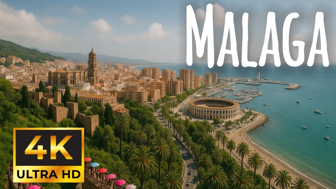 Relaxing Scenes of Malaga Spain 🇪🇸 Chill Vibes 4K Video✨ Chill Vibes Visual Travel Guide
