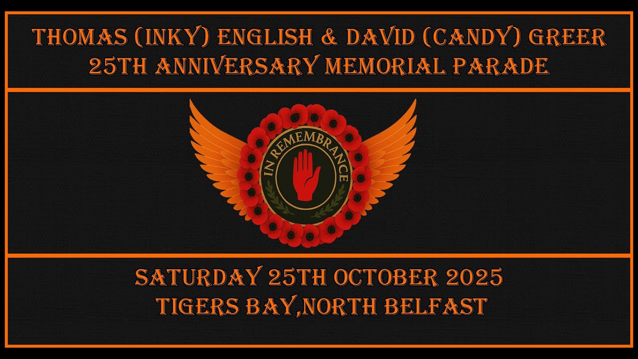Thomas (Inky) English & David (Candy) Greer 25th Anniversary Memorial Parade 25/10/25