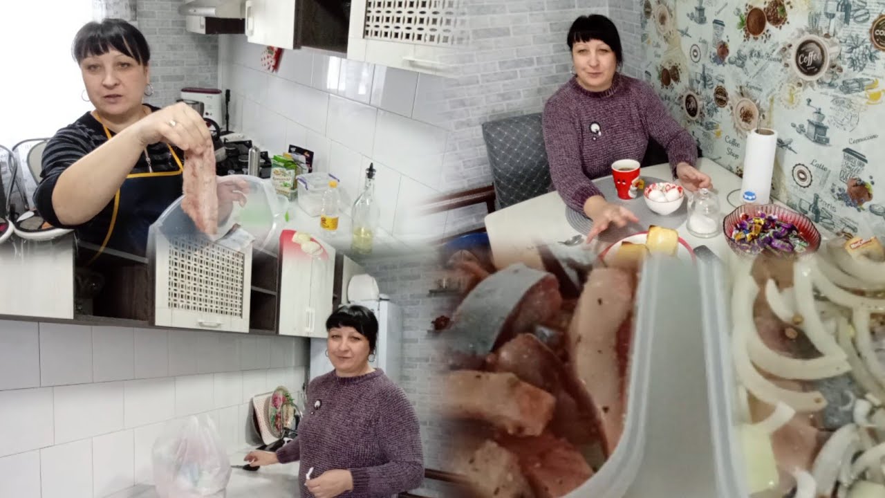  Купила продуктов 👋Мариную сельдь по новому 
