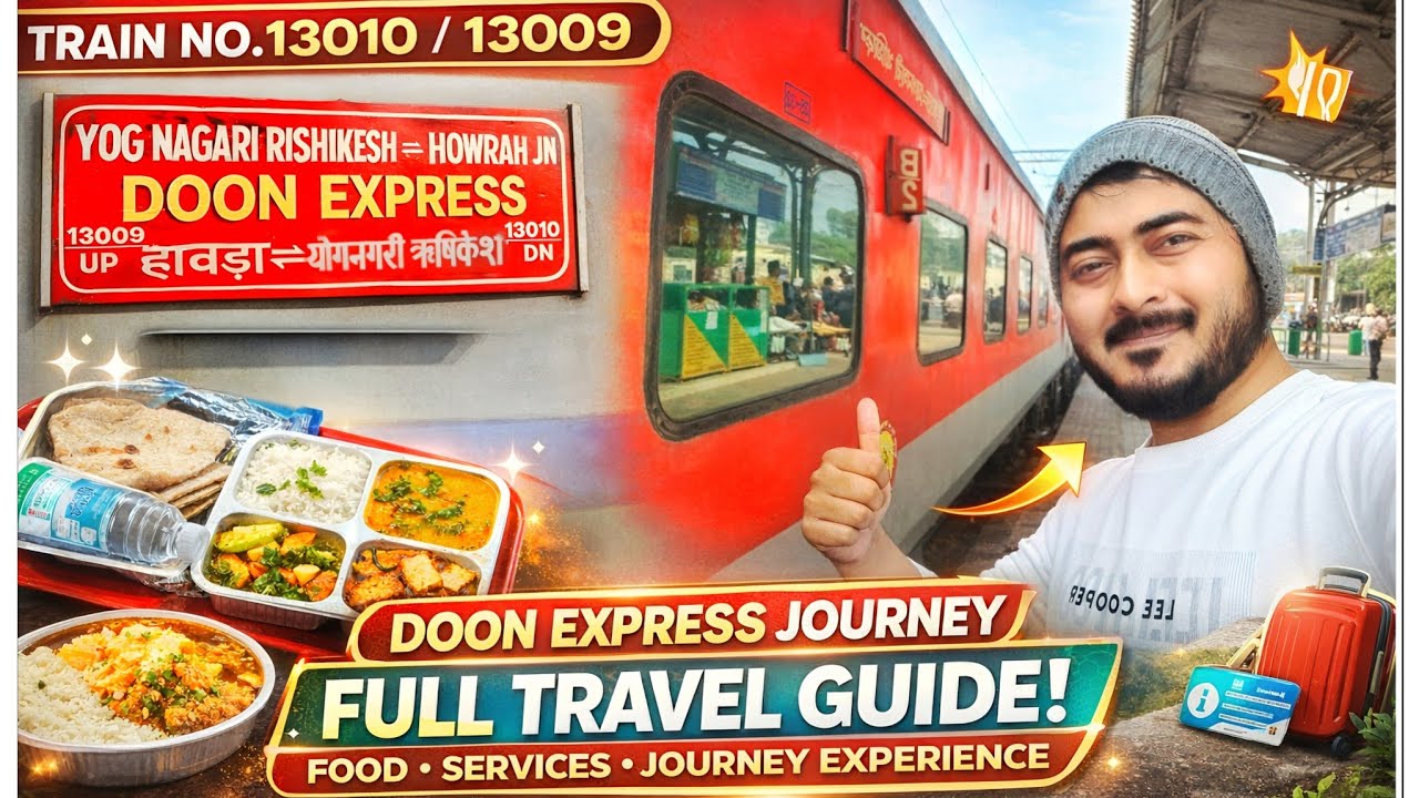 13010 Yog Nagri Rishikesh - Howrah (Doon Express) Train Journey | 3 AC Full Journey | PC Food Review