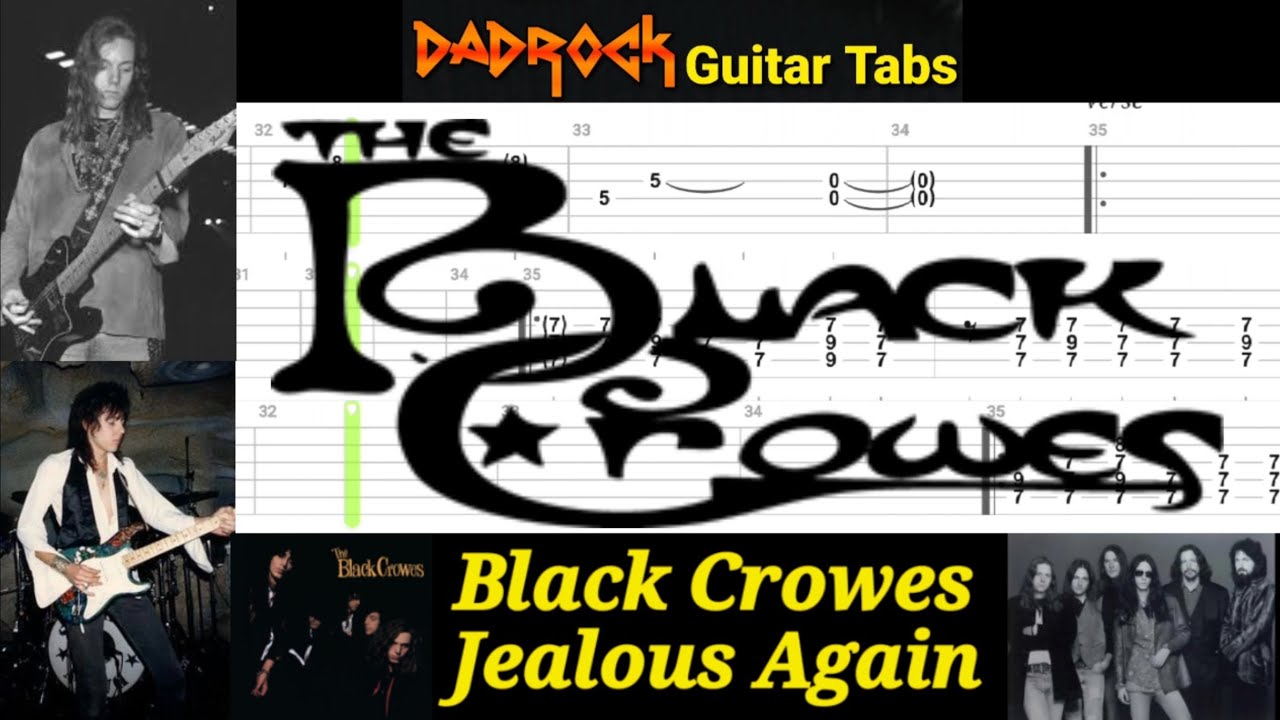 Jealous Again - Black Crowes - Guitar + Bass TABS Lesson