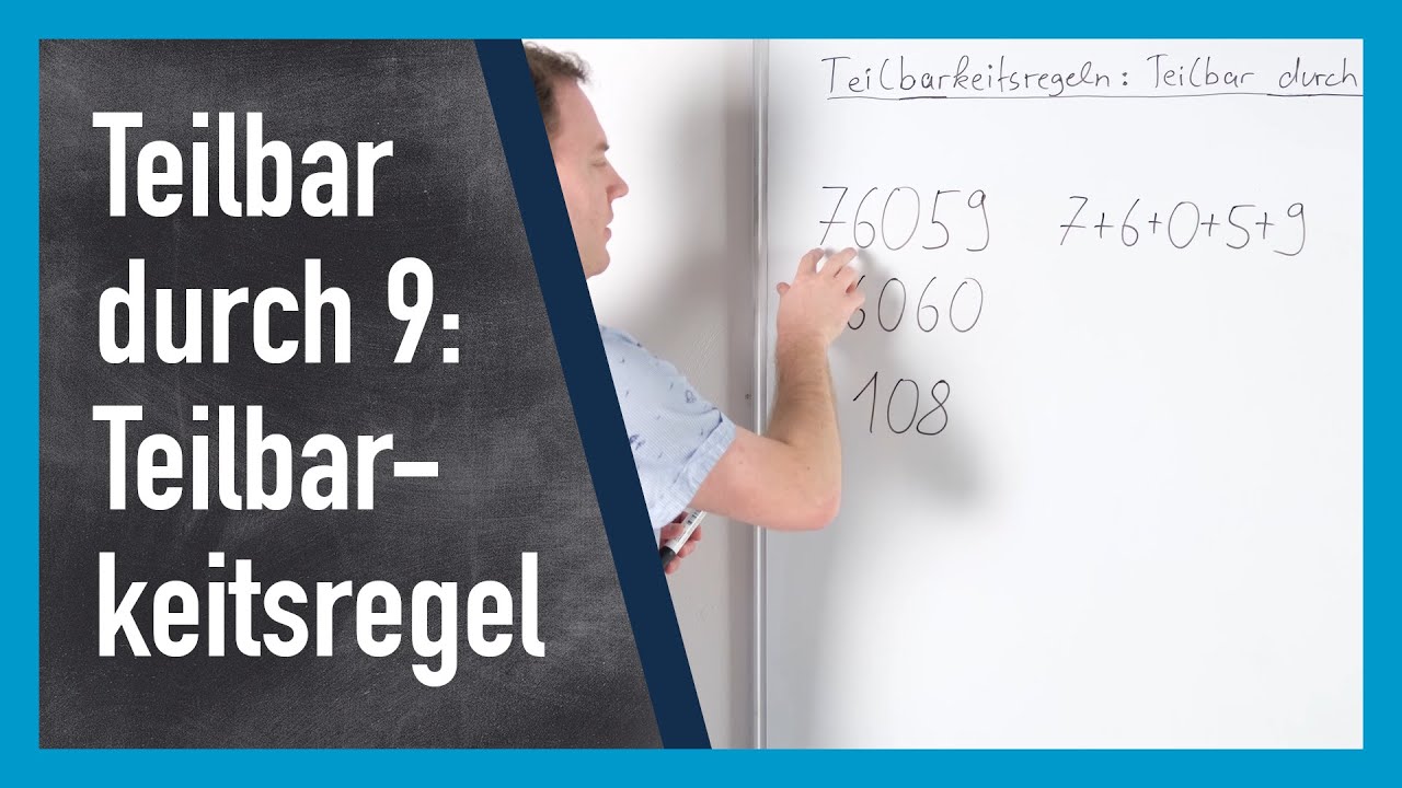 Teilbar durch 9 (Teilbarkeitsregeln) | www.gut-erklärt.de