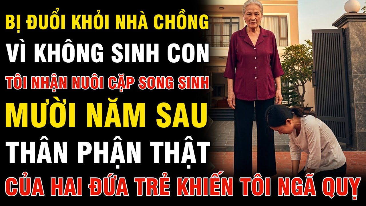Bị Đuổi Khỏi Nhà Chồng Vì Không Sinh Con, Tôi Nhận Nuôi Cặp Song Sinh, 10 Năm Sau…
