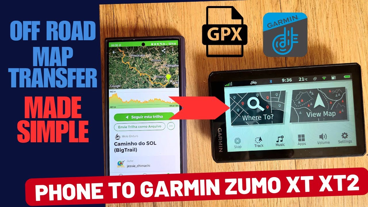 Garmin Zumo XT XT2 - How to export off road maps from phone to GPS -  (Garmin Made simple)