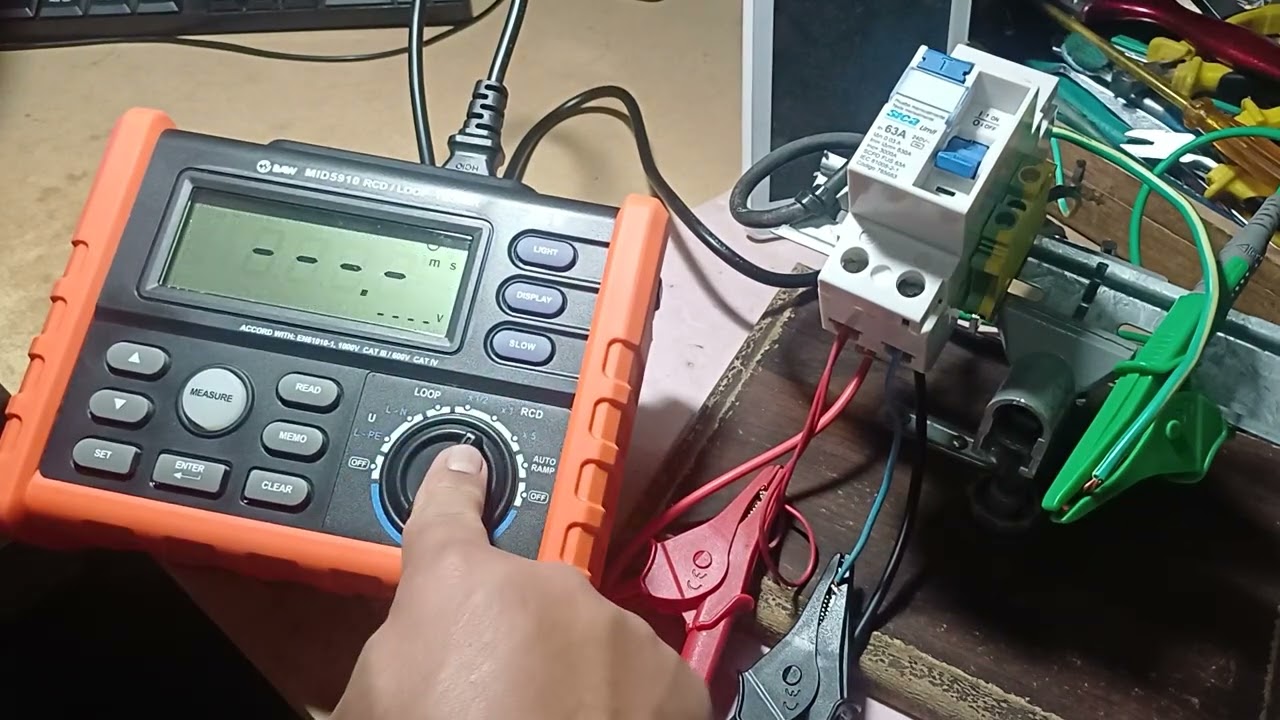 Ensayo de un diferencial sin puesta a tierra con el  RCD/LOOP MID 5910