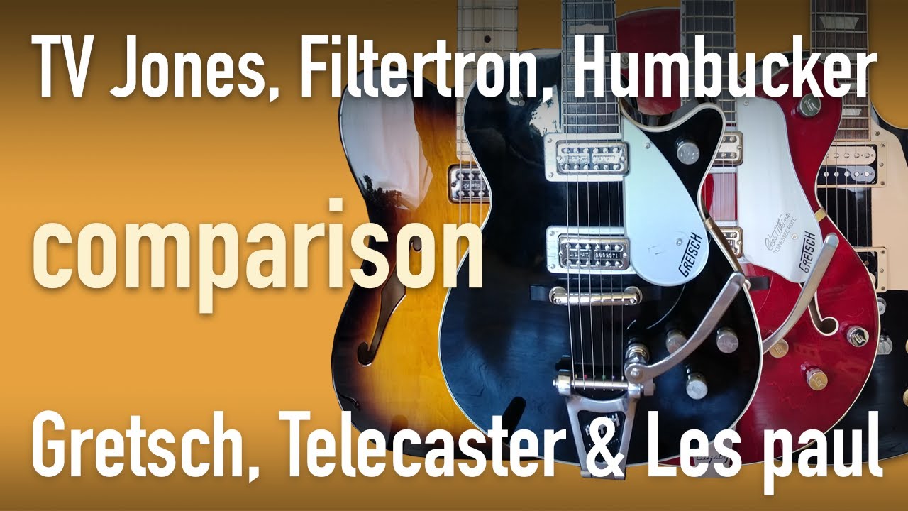 TV Jones classic, Powertron, Filtertron & Humbucker comparison