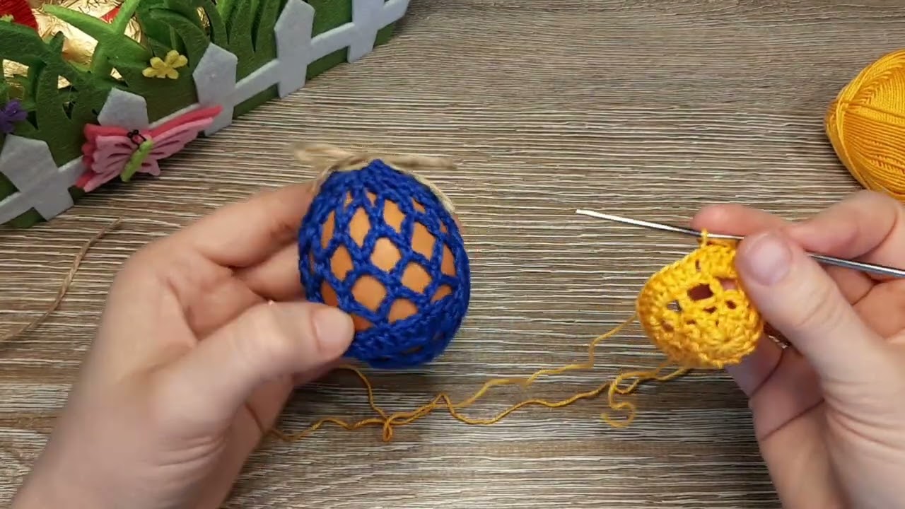 Как связать Пасхальный декор, украшение на  Пасху,  чехол для пасхального яйца