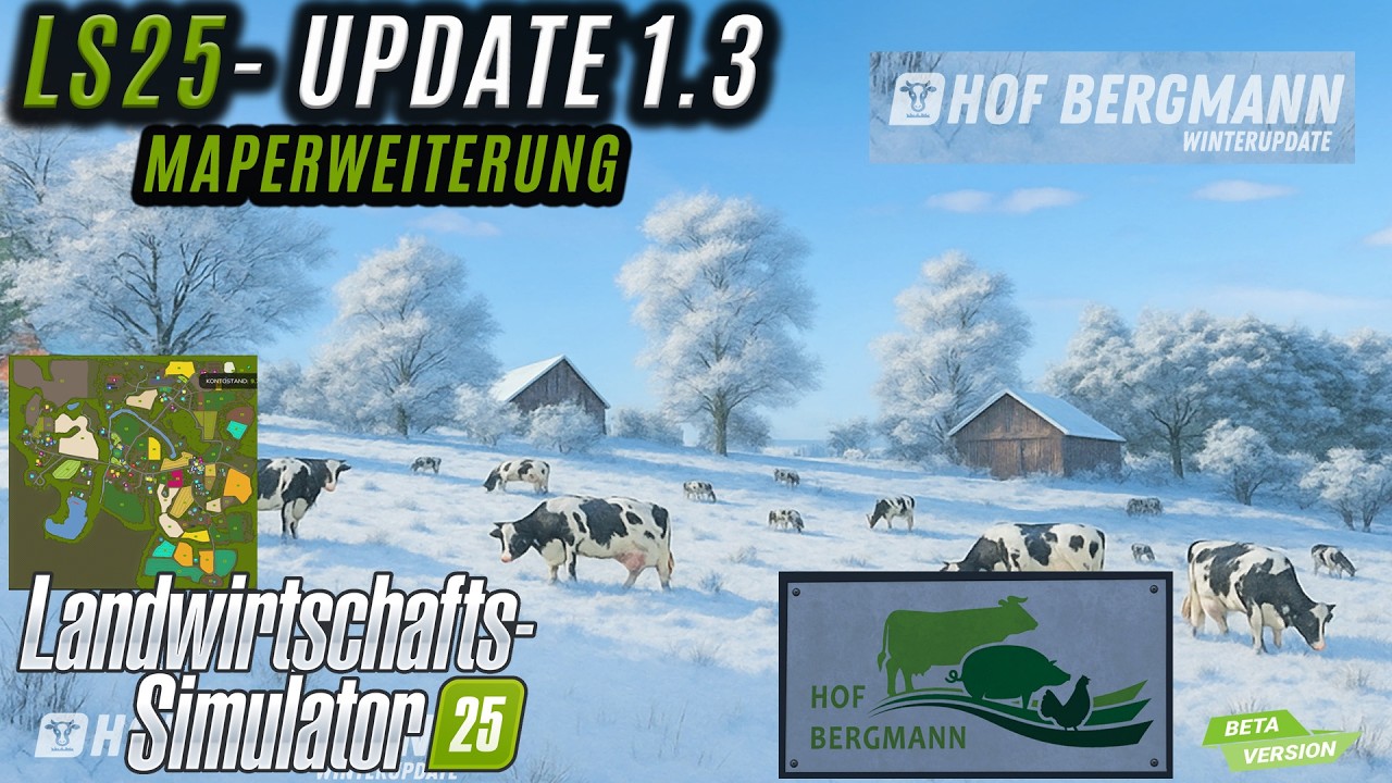 LS25 Hof Bergmann - Das Winterupdate 1.3 - Alle Neuerungen mit Brauerei - Katzen  - Hunger und Durst