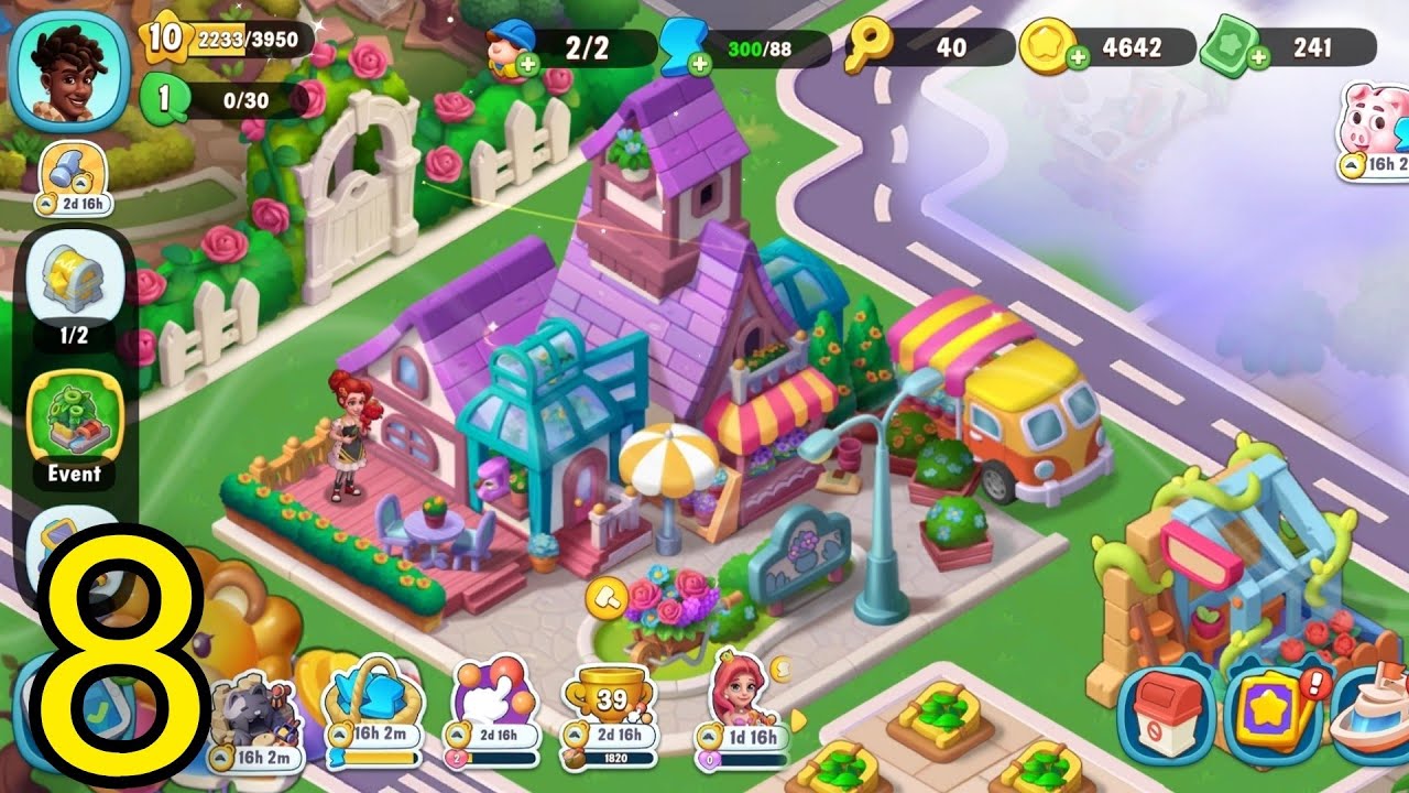 Merge Cove: Upgrade to Romantic Flower Store Level 10 Part 8 (Android) #gamingvideos #game #merge