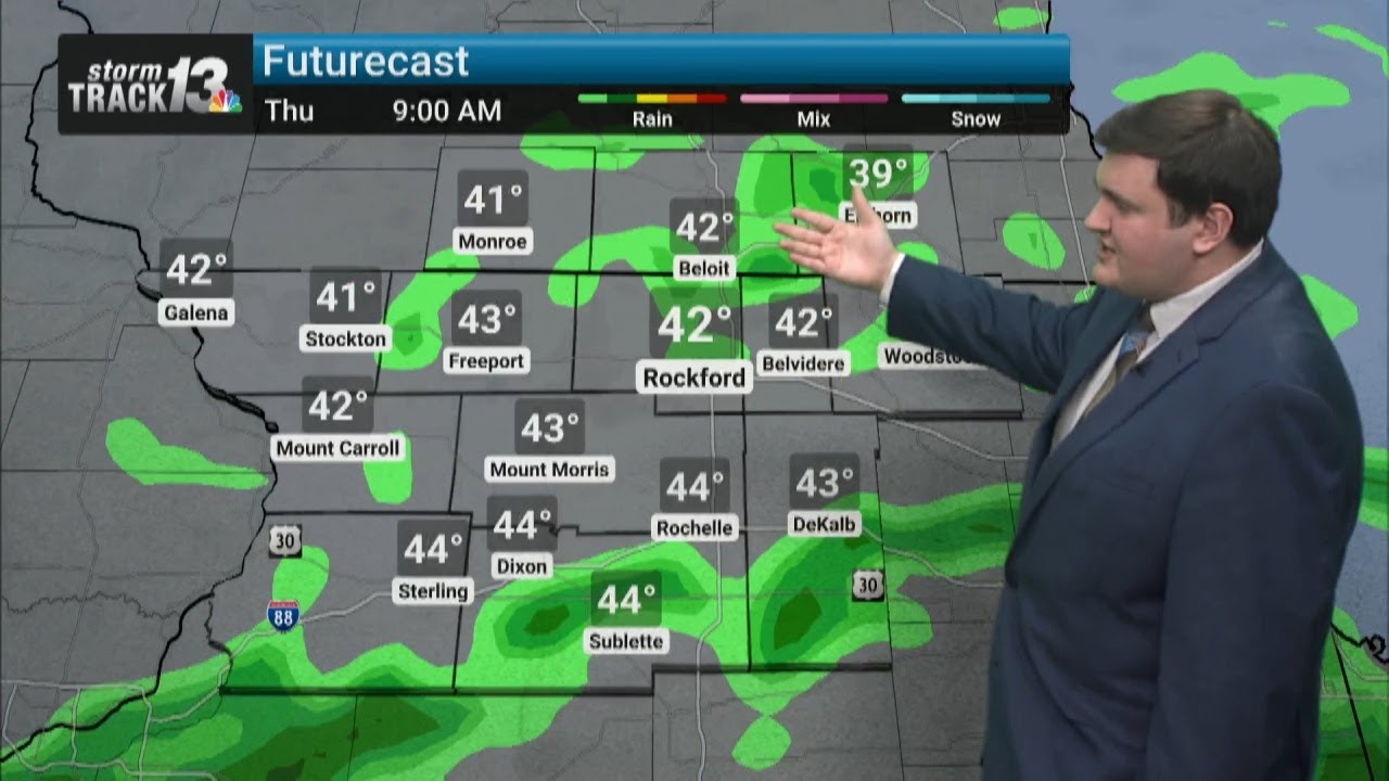 Showers on Thursday, storms on Friday