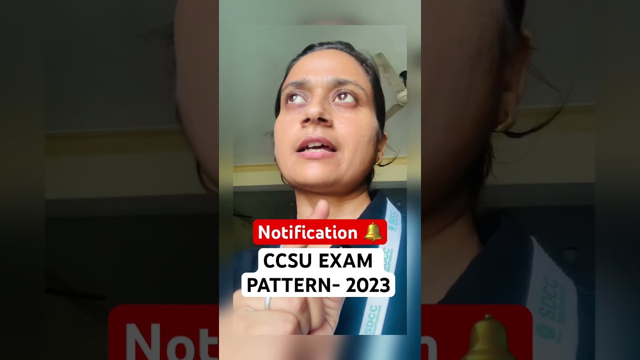 CCSU Exam Pattern -2023|New Update| By Sonam Chauhan