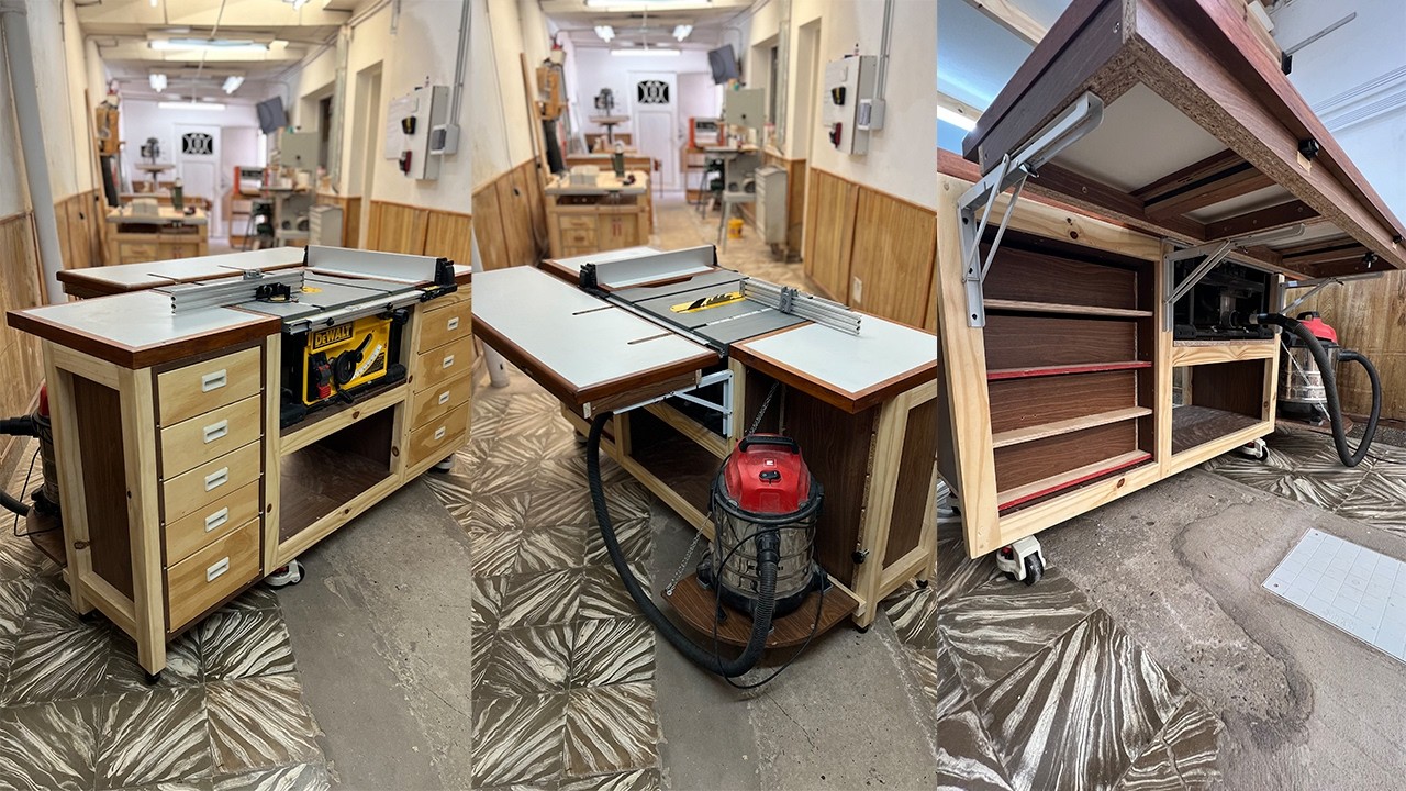 Construí el MEJOR Banco de Trabajo Móvil para la Sierra DeWALT 7492 (Planos GRATIS)