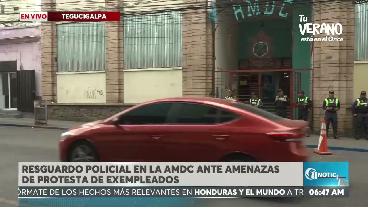 Resguardo policial en la AMDC ante amenazas de protesta de empleados.