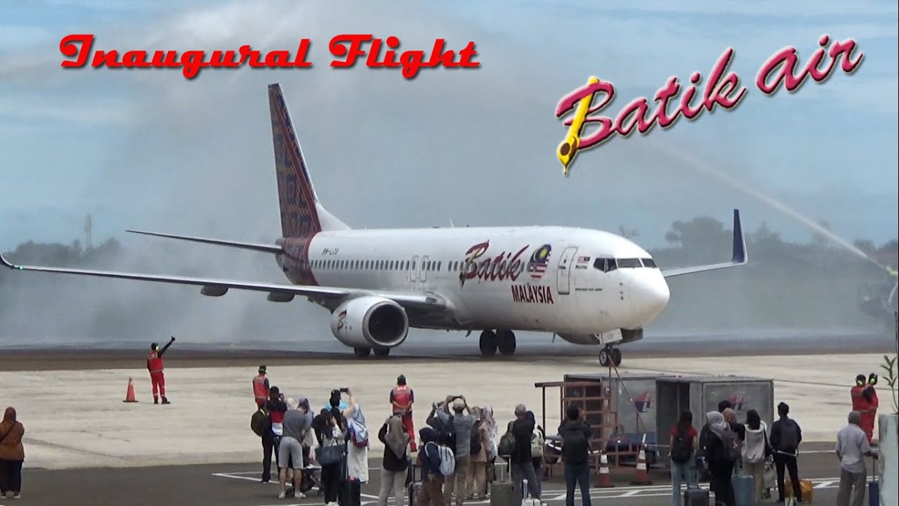 Plane Spotting @ Sandakan Airport =Batik Air Inaugural Flight + Boeing 737-8U3=