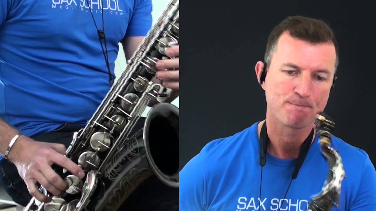 Yakety Sax  sample of the saxophone lesson showing how to play on alto or tenor sax