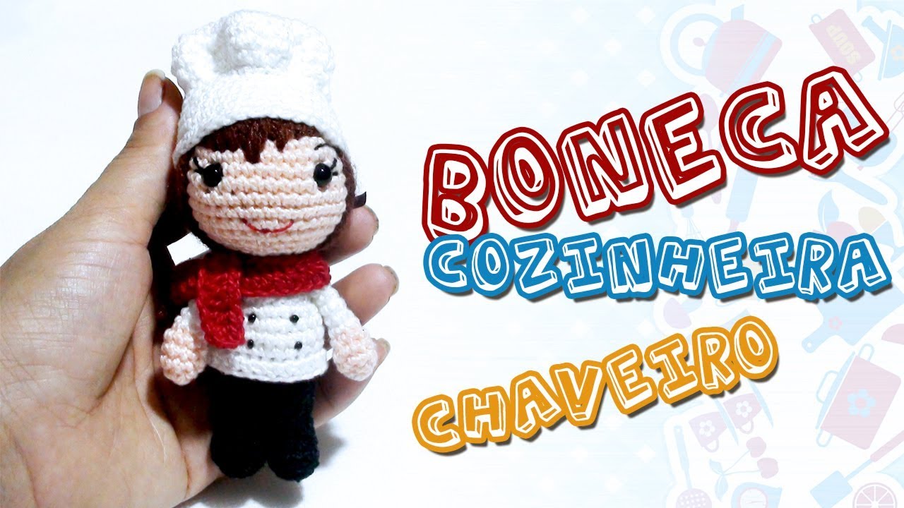 boneca cozinheira amigurumi