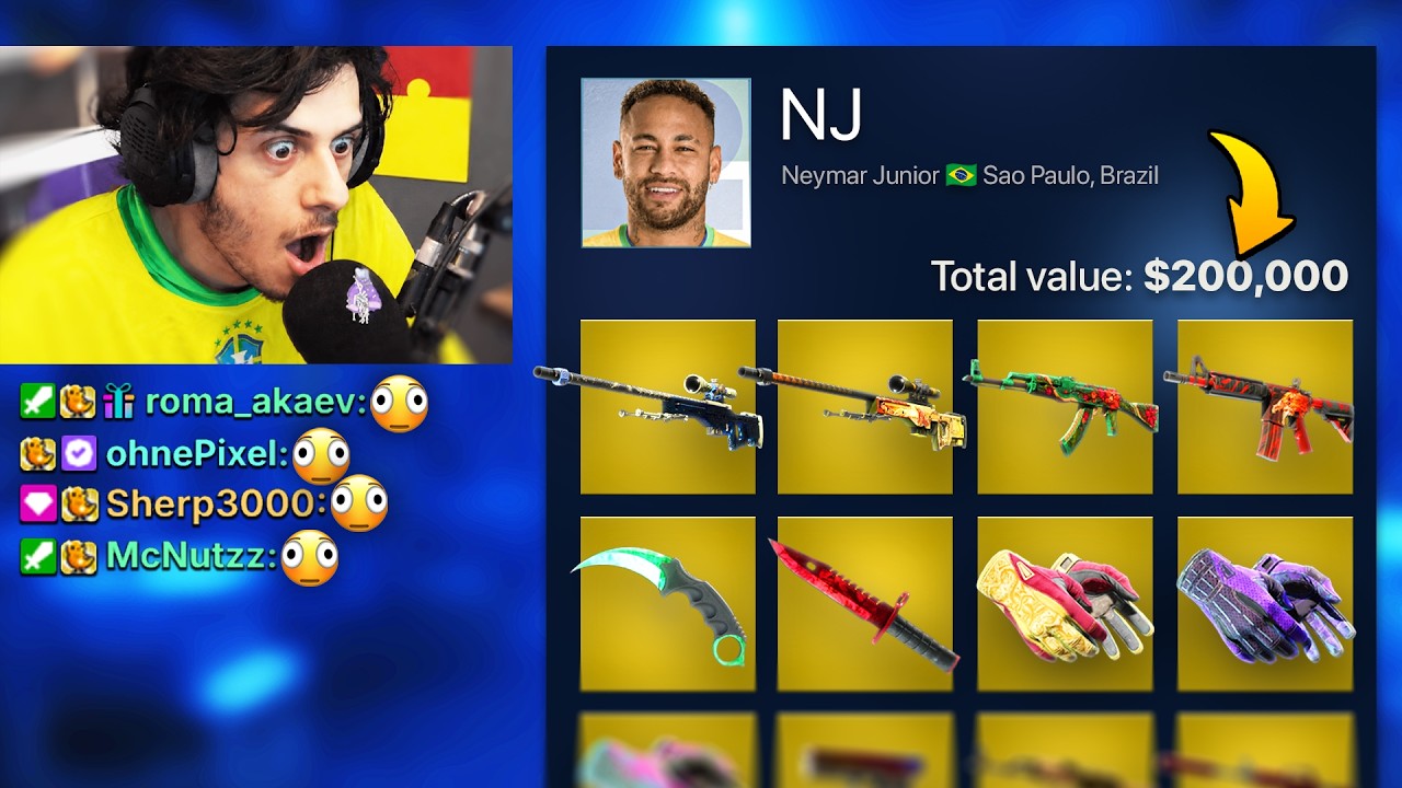У Neymar Jr БЕЗУМНАЯ КОЛЛЕКЦИЯ СКИНОВ CS2... (Полный обзор)