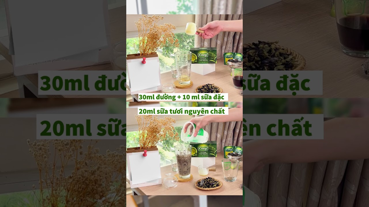 Tr&agrave; Sữa Hoa Đậu Biếc  #cozy #cozytea #drink #tratuiloc #traxanh