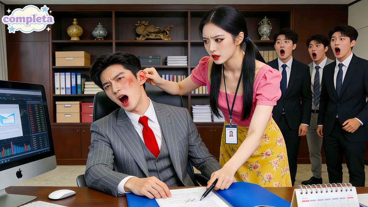 Ninguém ousa acordar o CEO na sesta; até que a estagiária puxa sua orelha pra assinar—amor chega!