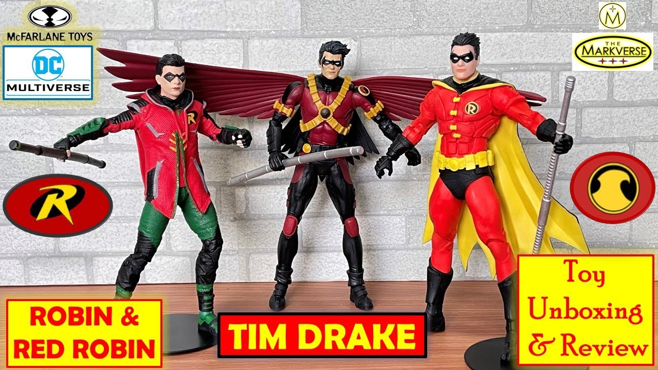 TIM DRAKE (Red Robin, Gotham Knight, Robin) McFarlane DC Multiverse Toy Review & Unboxing