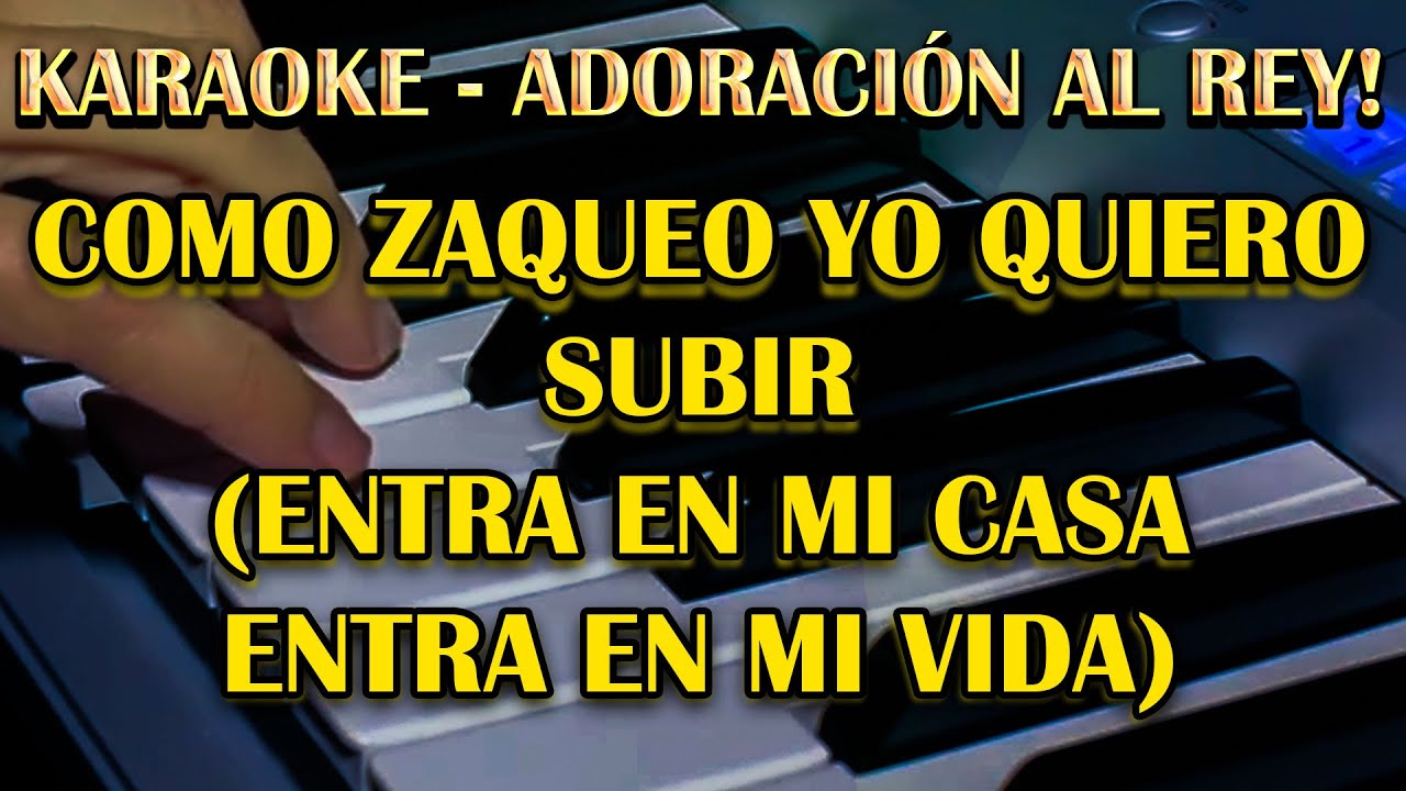 COMO ZAQUEO - PISTA KARAOKE / PRECIOSA ALABANZA DE ADORACIÓN 😭