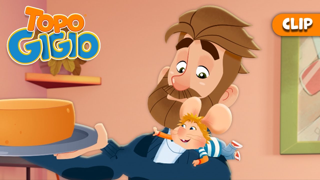 Gigio cerca di non mangiare il perfetto Cheddar dorato di papà | Topo Gigio Italiano 🐭 Cartone Clip