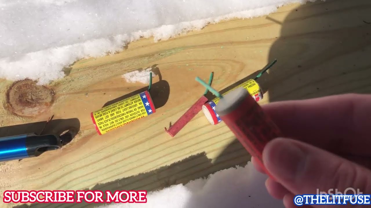 Firecrackers in the Snow VERY SATISFYING 