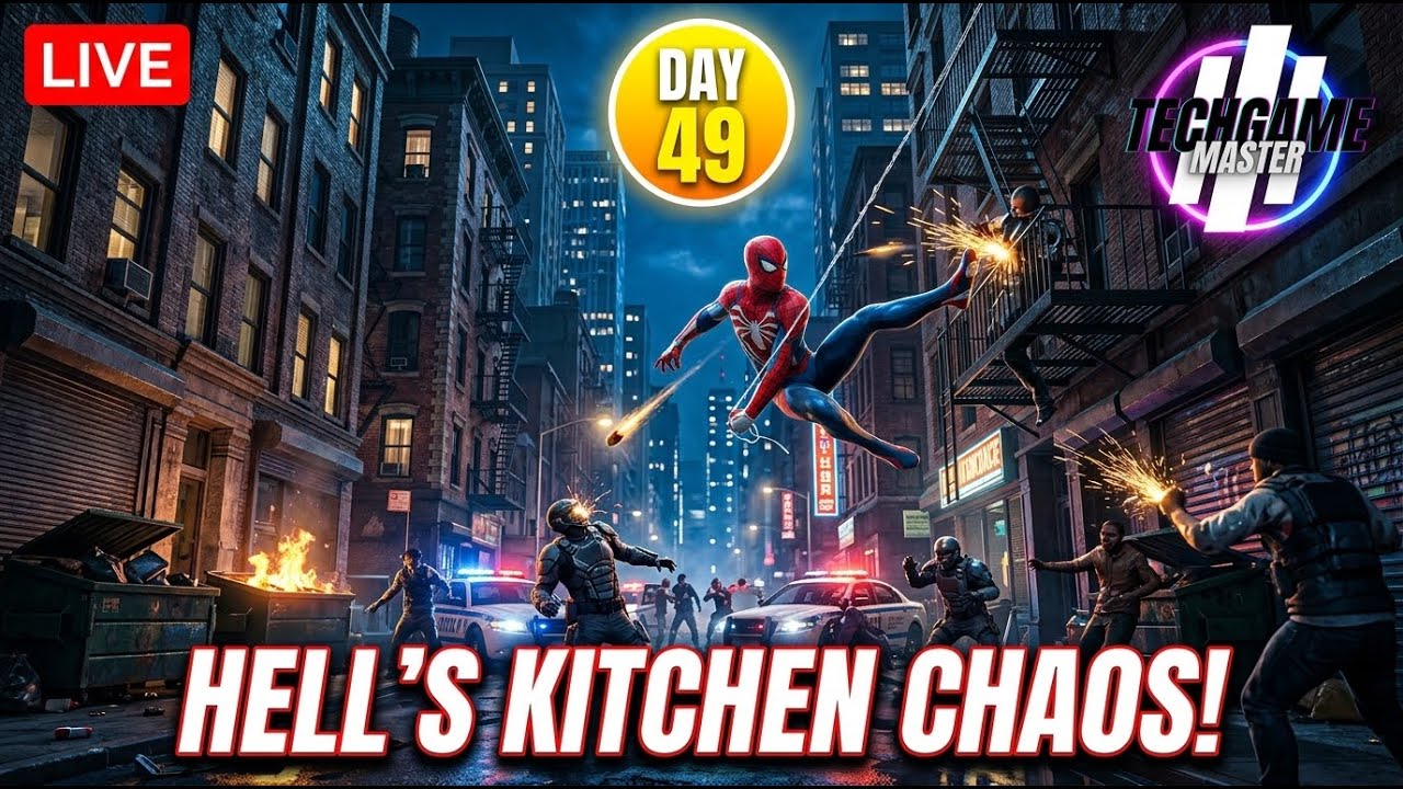 Day 49: HELL’S KITCHEN IS OUT OF CONTROL! 🤯 District Cleanup | Spider-Man 2 (Portrait)
